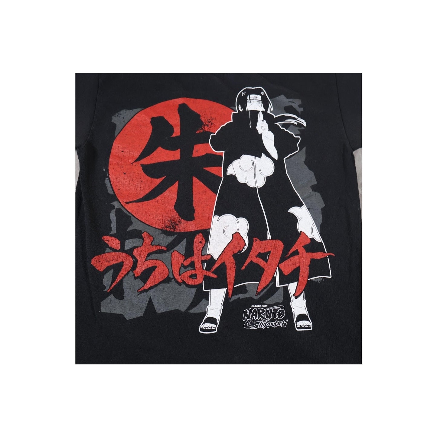 Naruto Shippuden Shirt Mens Small Black Itachi Uchiha Akatsuki Anime Graphic Tee