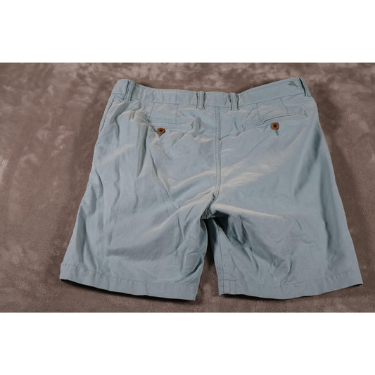 Tommy Bahama Shorts Mens 34 Blue Stretch Cotton Tencel Casual Chino Summer Golf