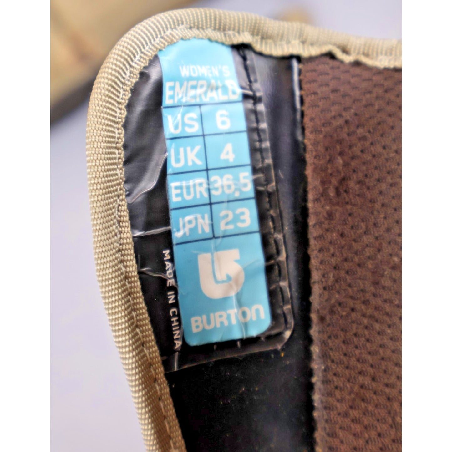 Burton Emerald Women's Snowboard Boots US 6 Tan Floral Lower Zone Lacing System