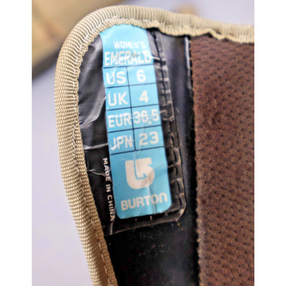 Burton Emerald Women's Snowboard Boots US 6 Tan Floral Lower Zone Lacing System