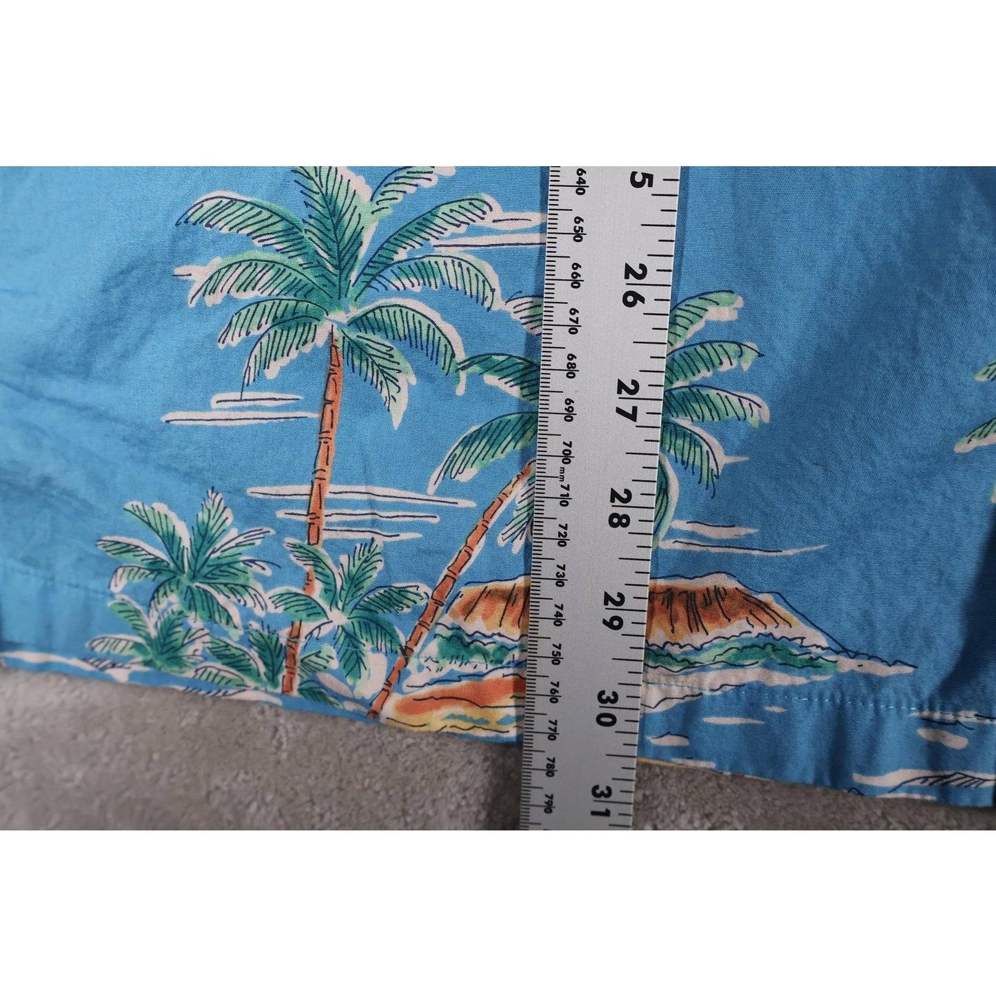 Cooke Street Hawaiian Shirt Mens XL Blue Floral Palm Tree Island Aloha Vacation