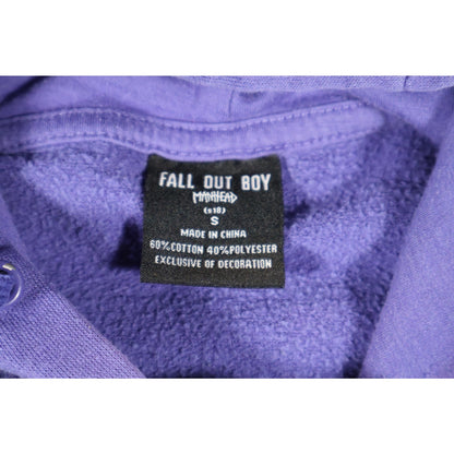 Fall Out Boy Hoodie Mens Small Purple Young & Menace MANIA Album Tour Pullover