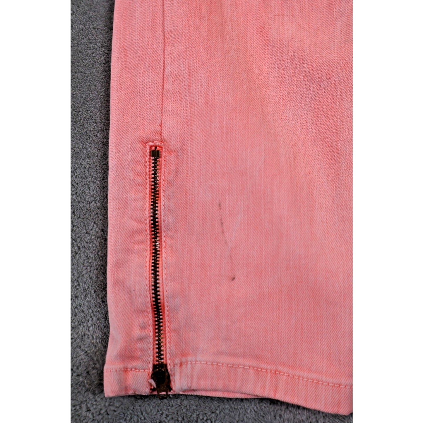 Tommy Hilfiger Skinny Ankle Crop Jeans Womens 6 Pink Zip Hem Stretch Pants Denim