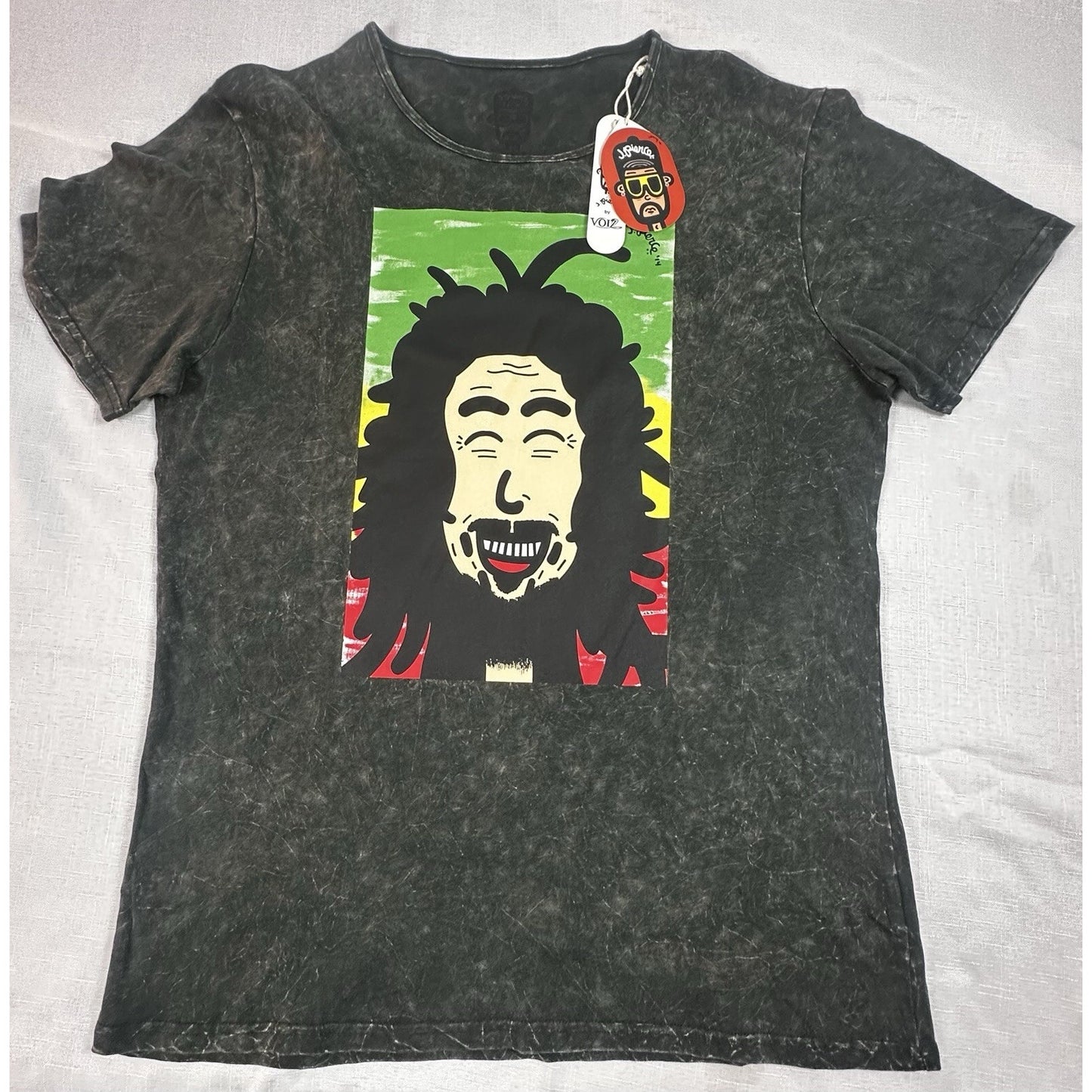 Bob Marley Graphic T-Shirt by J. Pierce Green XXL New