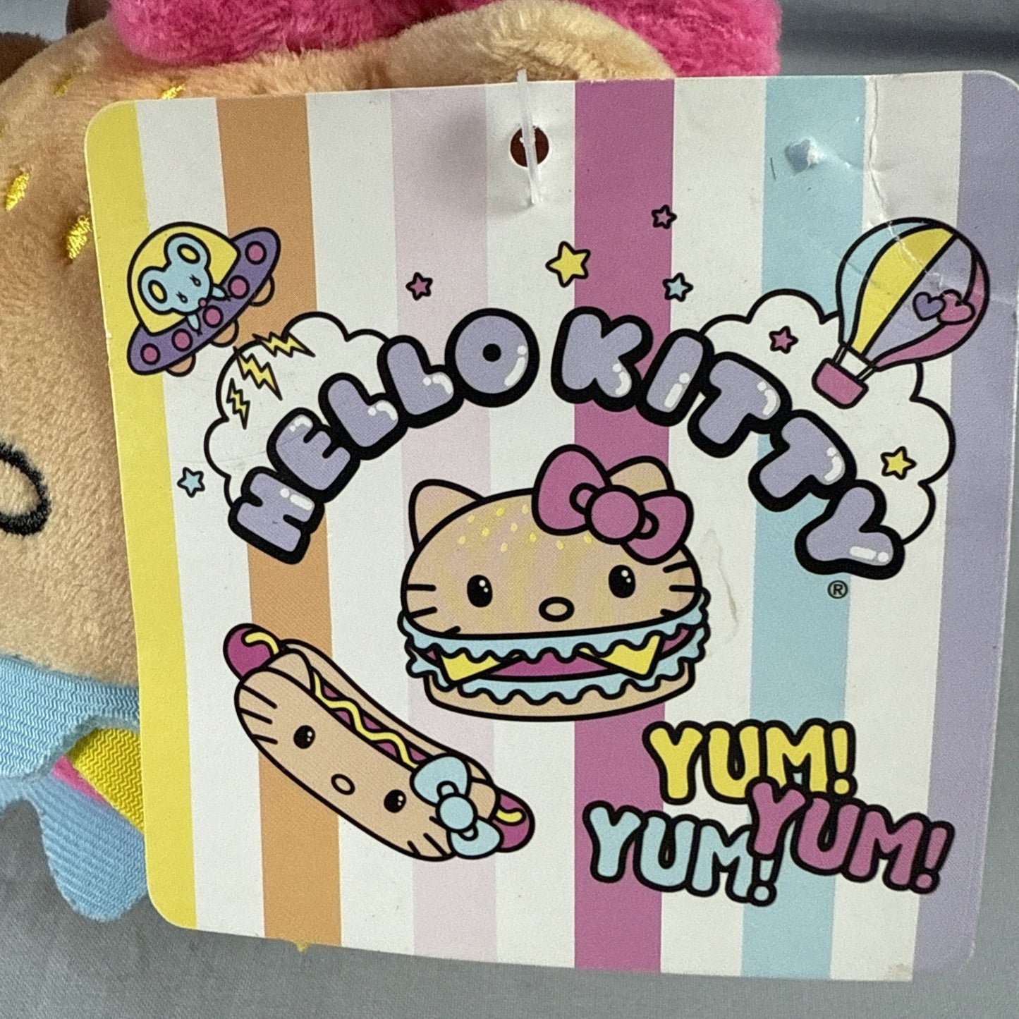 Hello Kitty - 5 IN HAMBURGER PLUSH new with tag