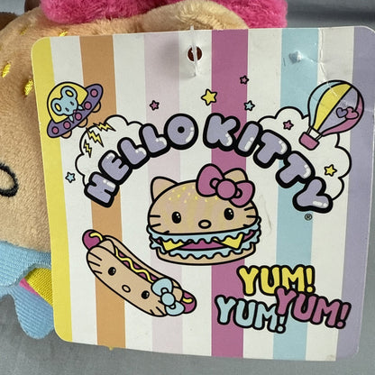 Hello Kitty - 5 IN HAMBURGER PLUSH new with tag