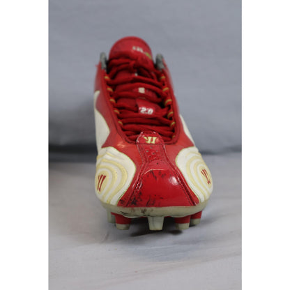 Warrior Burn 2.0 Shoes Mens Size 8.5 D Red White Lacrosse Cleats New Balance