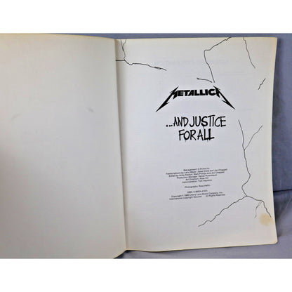 Vintage 1989 Metallica And Justice For All Guitar Tab Songbook Full Album