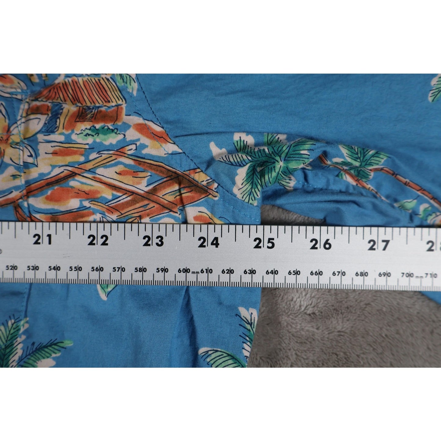 Cooke Street Hawaiian Shirt Mens XL Blue Floral Palm Tree Island Aloha Vacation