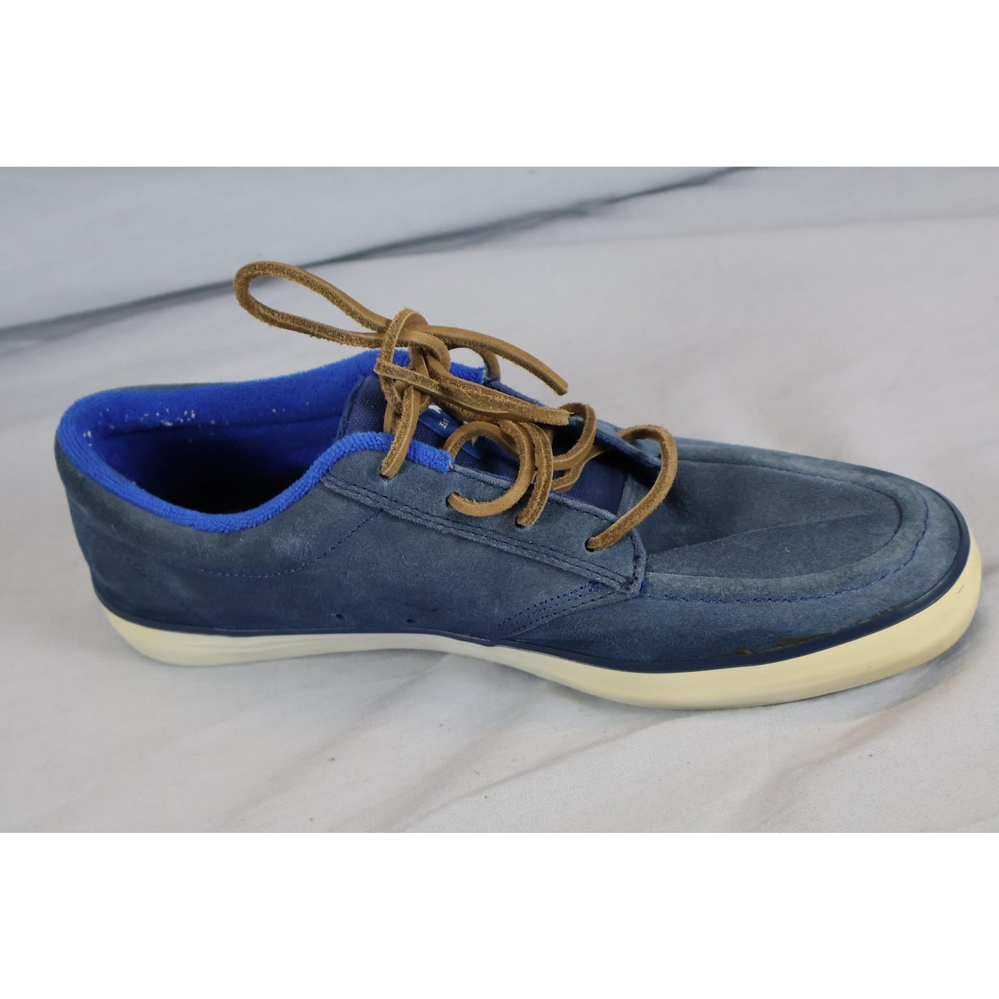 DC Shoes Mens Size 8 Blue Super Suede Skateboarding Moc Toe Lace Up Leather