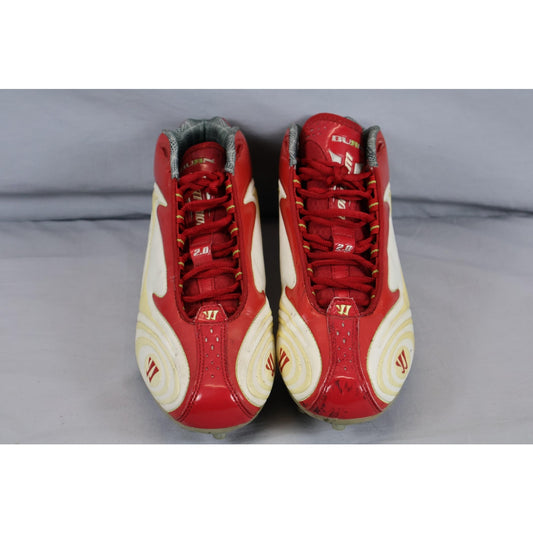 Warrior Burn 2.0 Shoes Mens Size 8.5 D Red White Lacrosse Cleats New Balance
