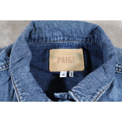 Paige Denim Jacket Womens Medium Trucker Classic Button Up Jean Vintage Style