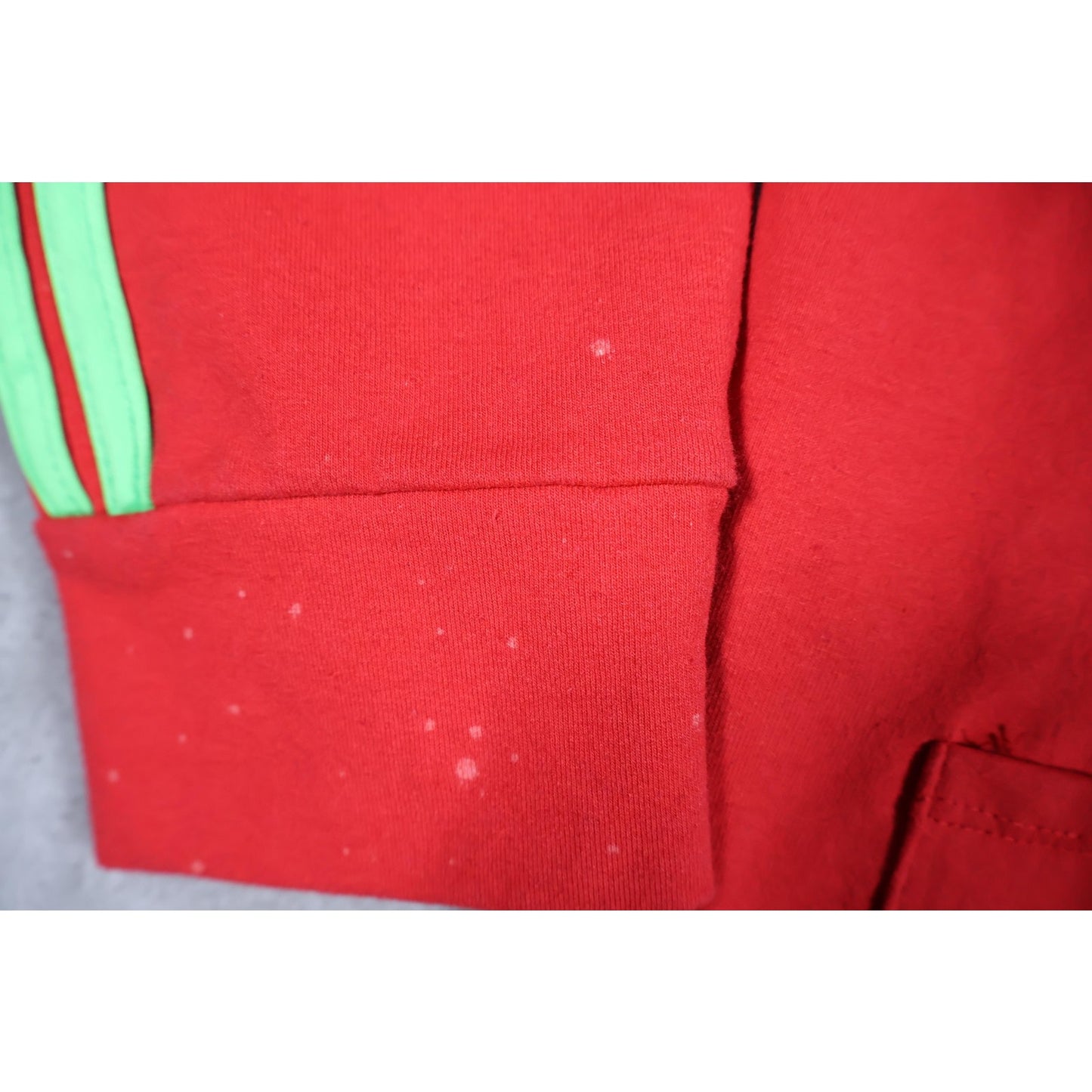 Adidas Tracksuit Boys Red Green Stripe Hoodie Joggers Athletic Set 2 Piece