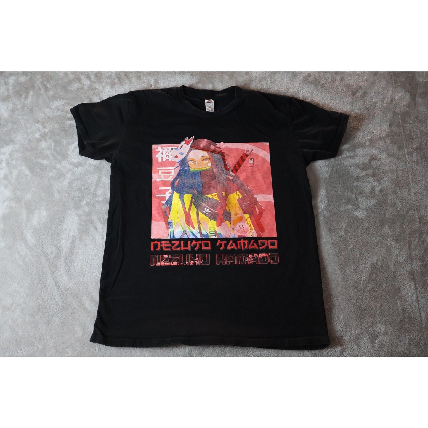Nezuko Kamado Shirt Youth XL Anime Graphic Tee Demon Slayer Japanese Cosplay