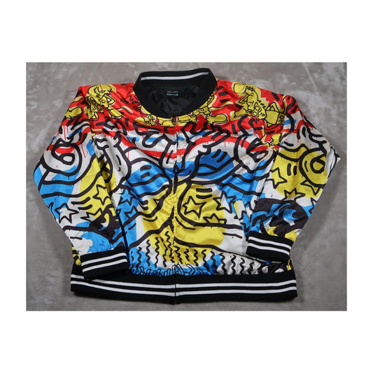 Disney Keith Haring Mickey Mouse Jacket Mens XL Bomber Diamond Supply Co Collabo