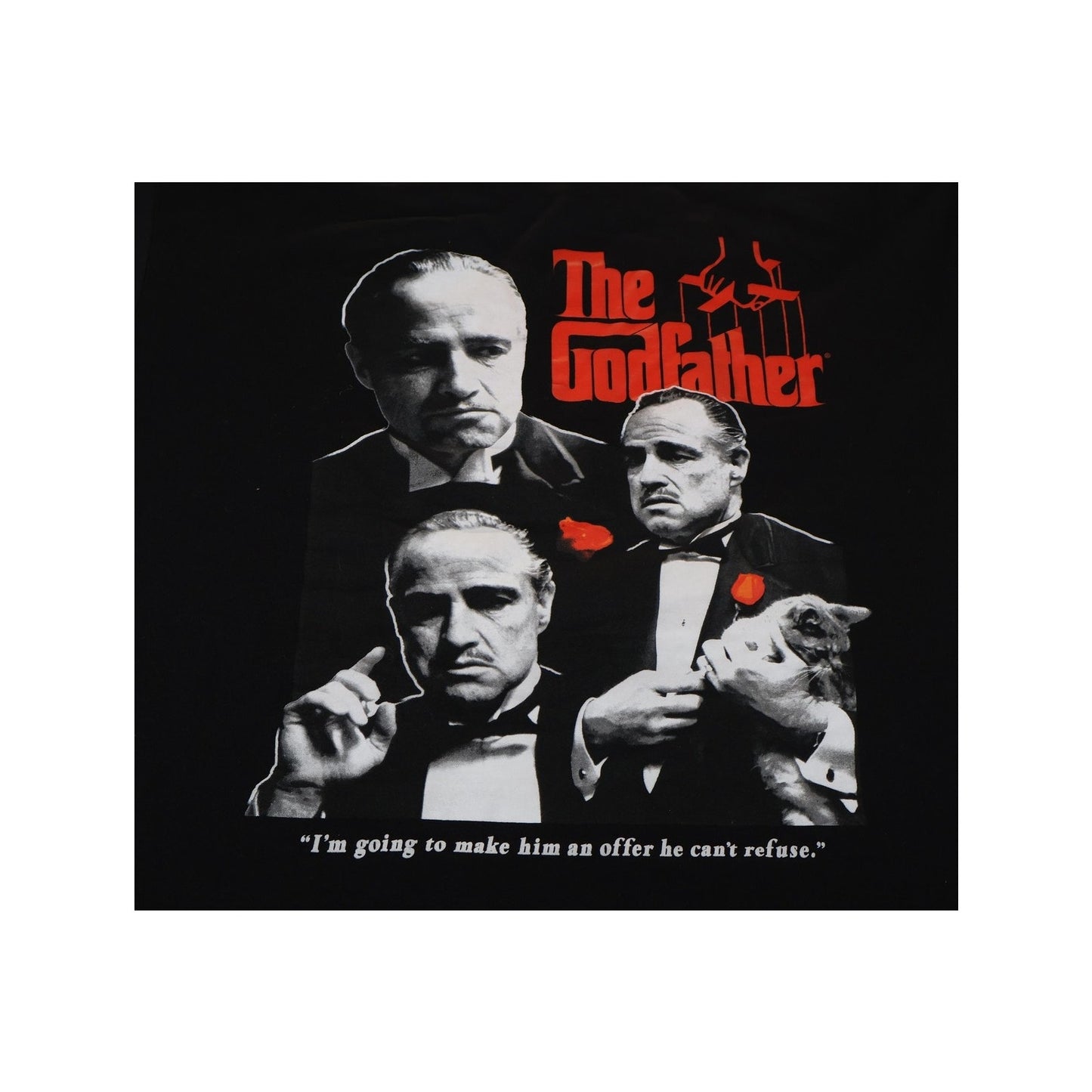 The Godfather Shirt Mens 2XL Black Movie Graphic Tee Marlon Brando Quote Gift