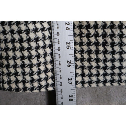 Pendleton Jacket Womens 18 Black White Houndstooth Tweed Wool Blend Made USA