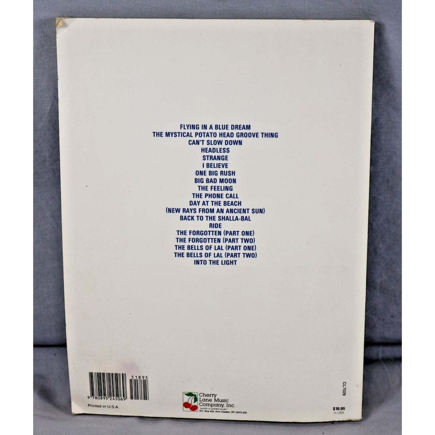 Vintage Joe Satriani Flying in a Blue Dream Guitar Songbook 1989 Cherry Lane