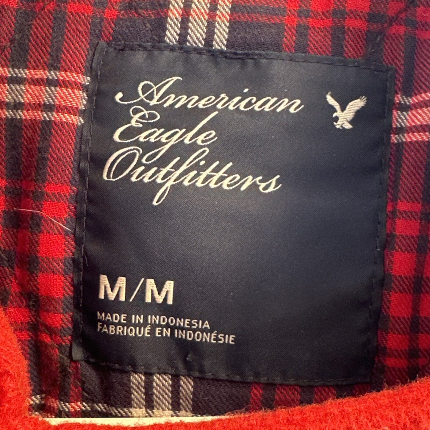 American Eagle Women's Red Wool Blend Pea Coat - Size Medium
