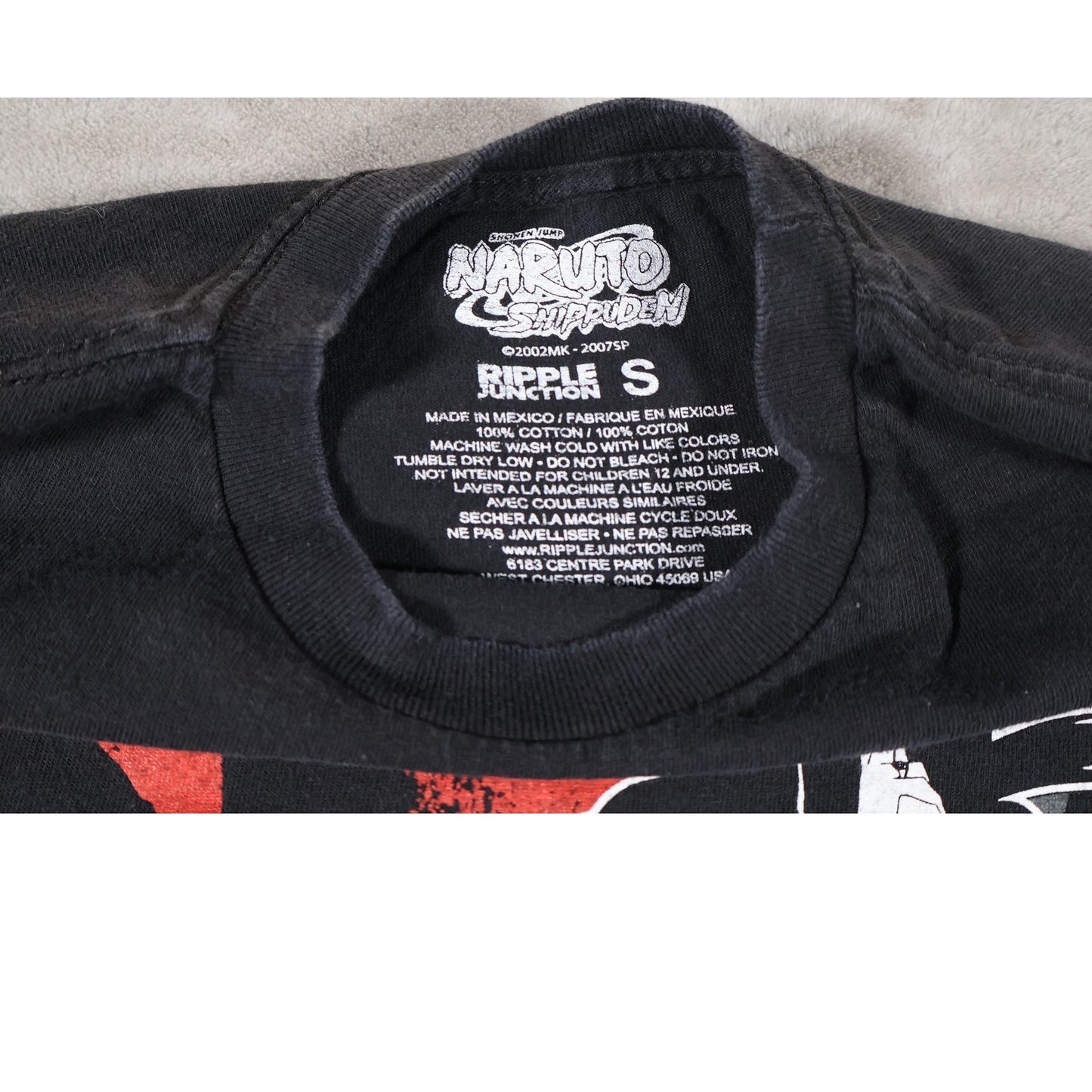 Naruto Shippuden Shirt Mens Small Black Itachi Uchiha Akatsuki Anime Graphic Tee