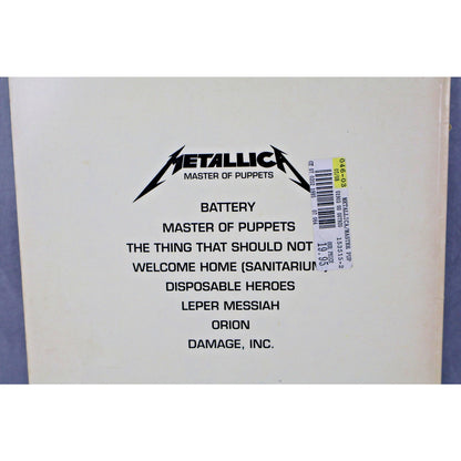 Vintage 1988 Metallica Master of Puppets Guitar Vocal Songbook Cherry Lane