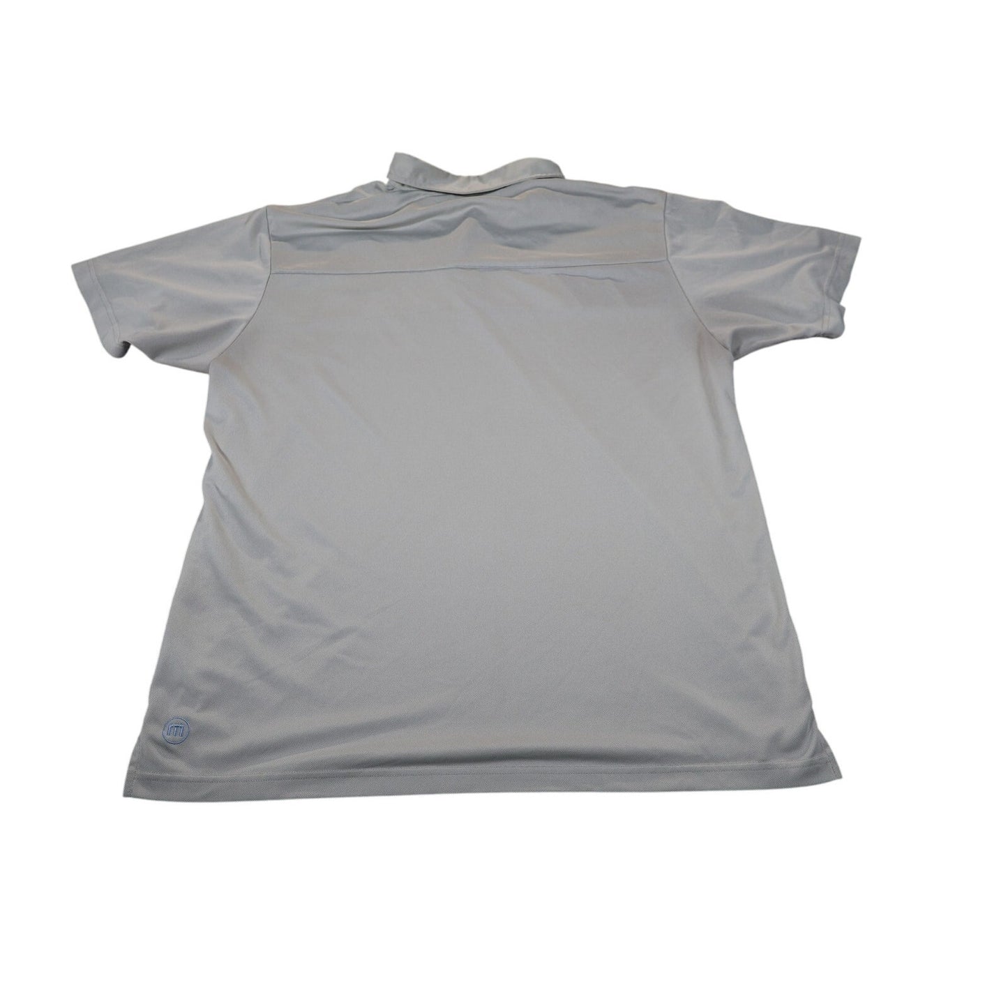 Travis Mathew Polo Shirt Mens 2XL Blue Gray Colorblock Golf Athletic Performance
