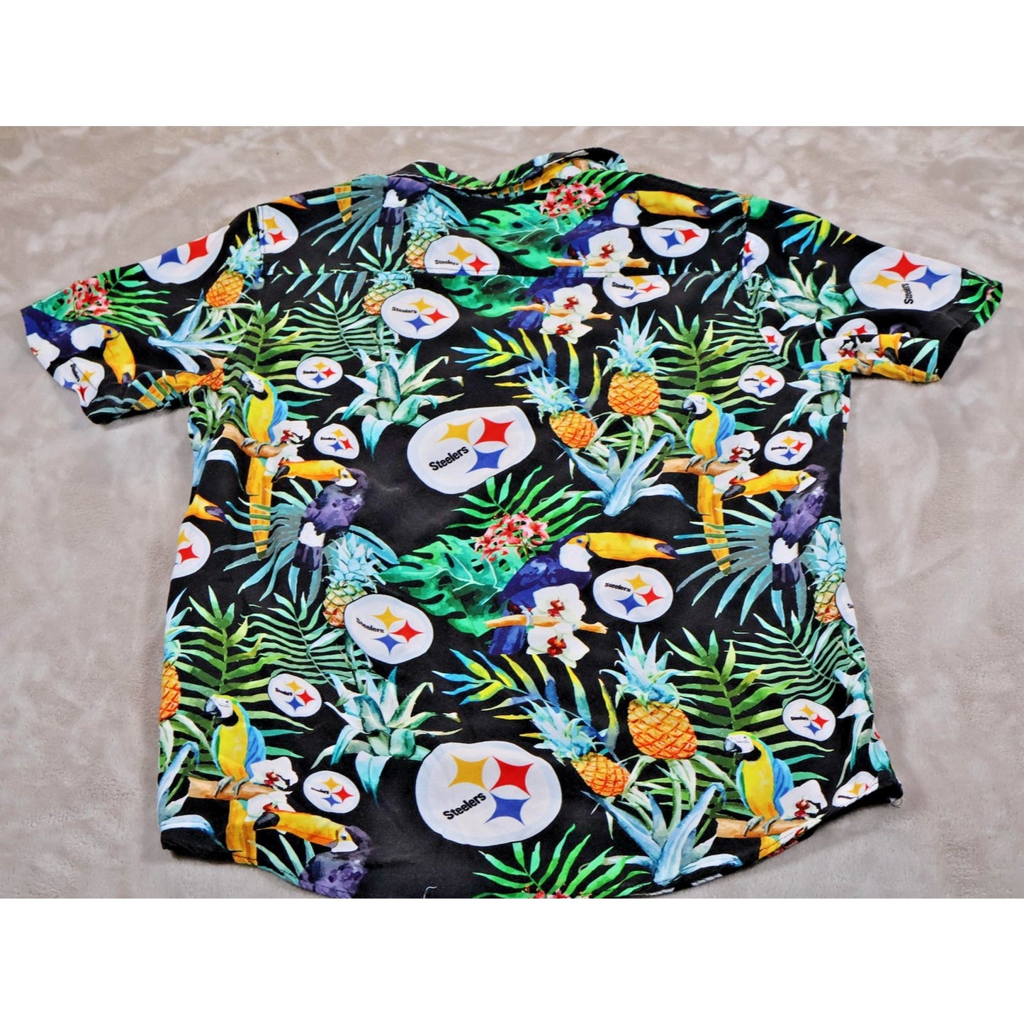 Pittsburgh Steelers Shirt Mens Large Hawaiian NFL Football Team Apparel Tropical