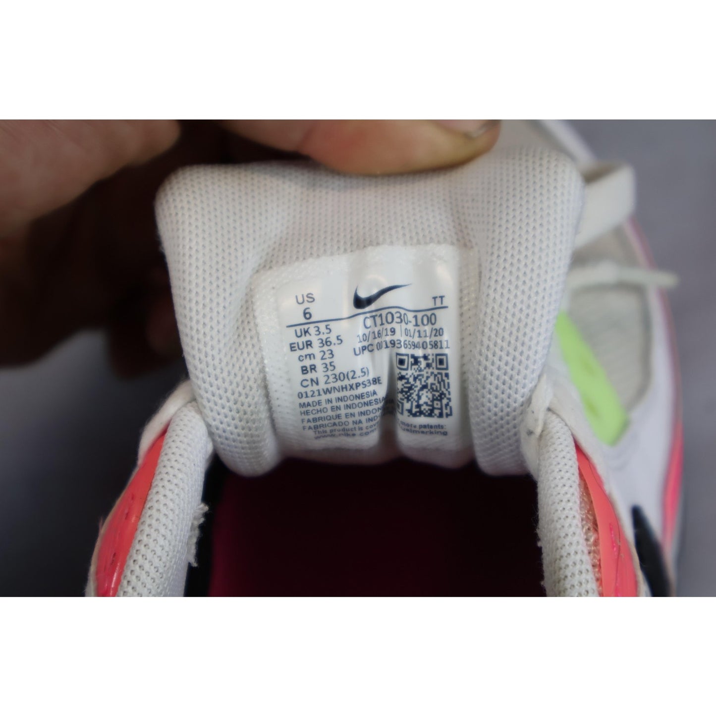 Nike Air Max 90 Shoes Womens Size 6 CT1030-100 Running Athletic Sneakers