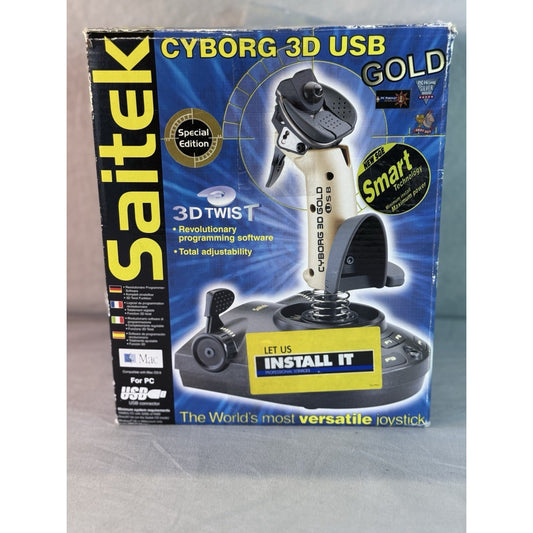 Saitek Cyborg 3D Gold USB PC/Mac Flight Stick Joystick Controller
