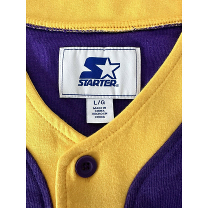 Los Angeles Lakers Starter NBA Baseball Jersey - Men's Large