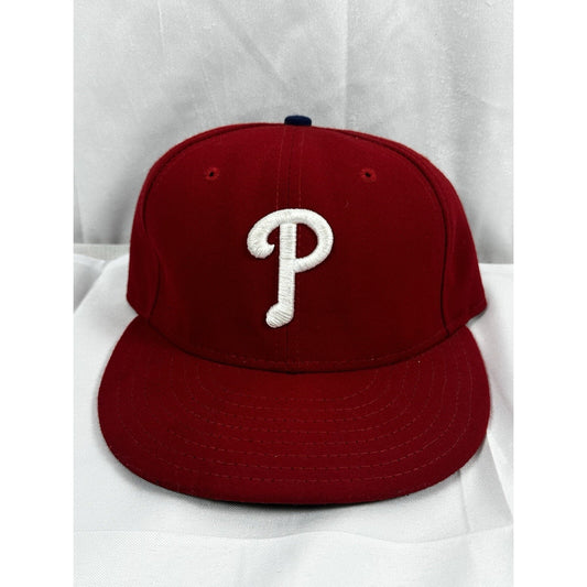Vintage Philadelphia Phillies Strapback Hat Red White MLB Baseball 90s Deadstock