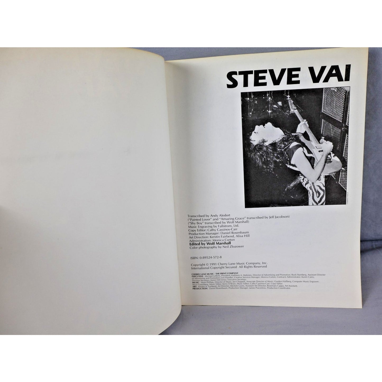 Vintage 1991 Steve Vai Guitar Songbook Cherry Lane Music Flex-Able Eat 'Em Smile
