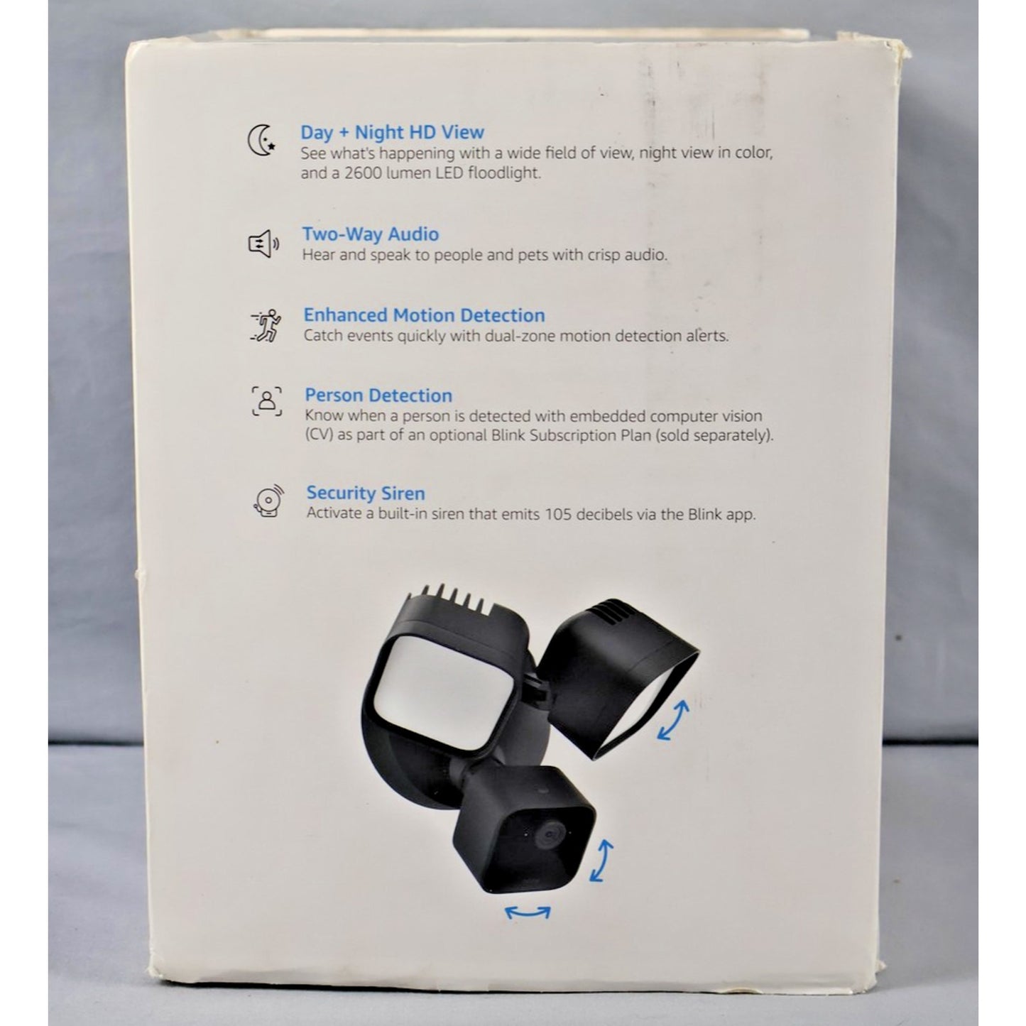 Blink Wired Floodlight Camera LED Security 2600 Lumens Motion Alexa Siren New
