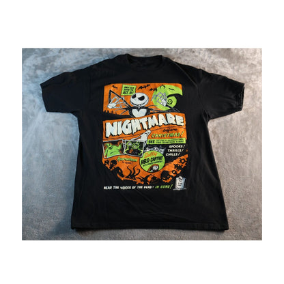 Nightmare Before Christmas Shirt Mens Medium Black Disney Halloween Graphic Tee