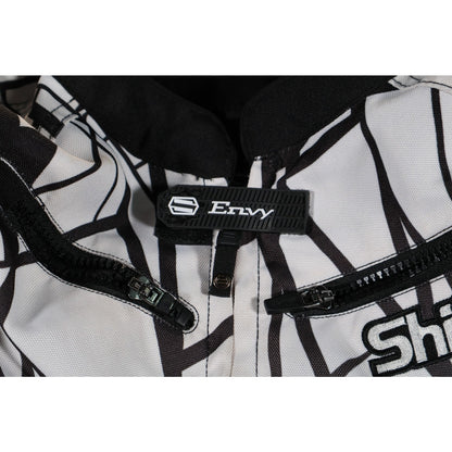 Shift Envy Motorcycle Jacket Womens Small Black White Graphic Protective Mesh