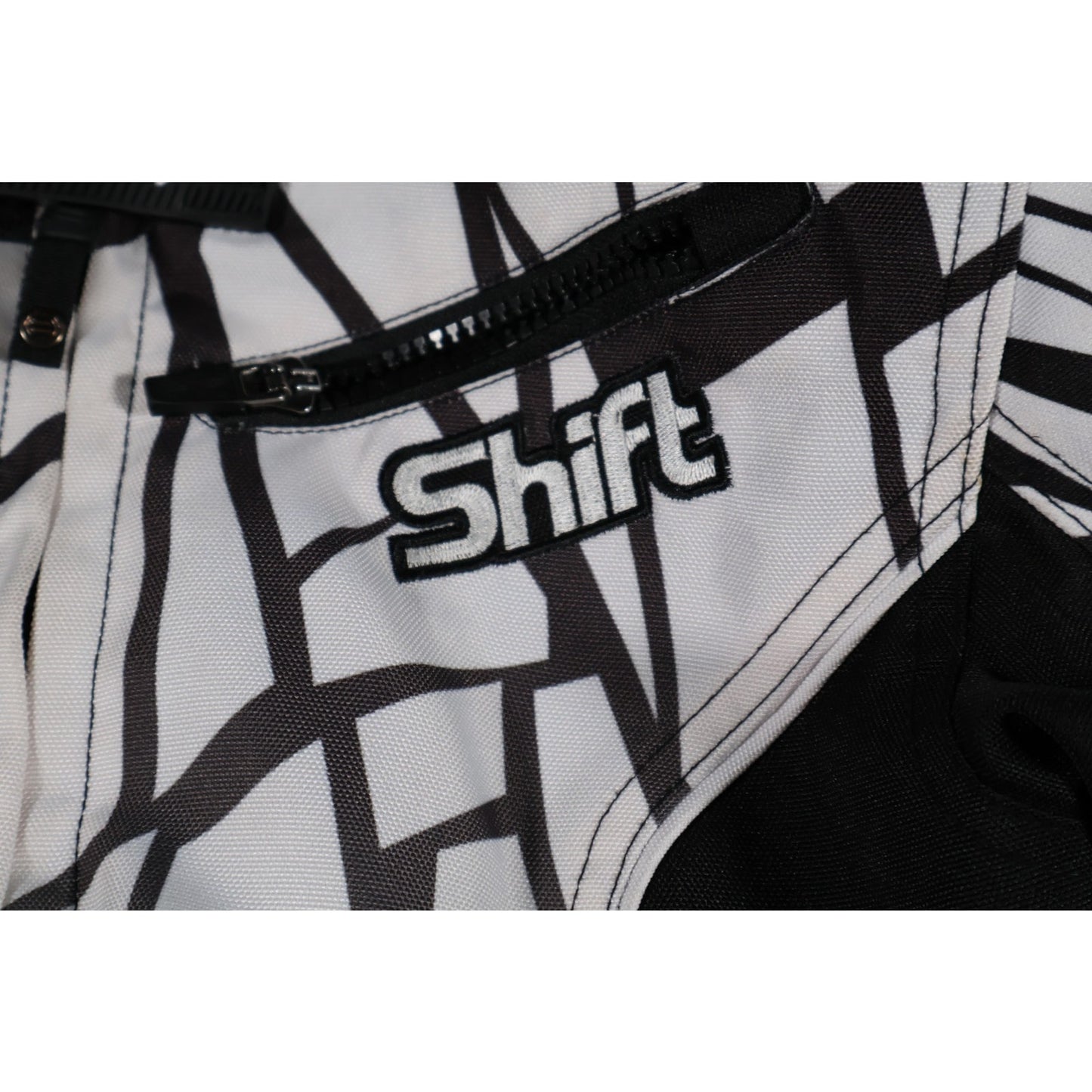 Shift Envy Motorcycle Jacket Womens Small Black White Graphic Protective Mesh