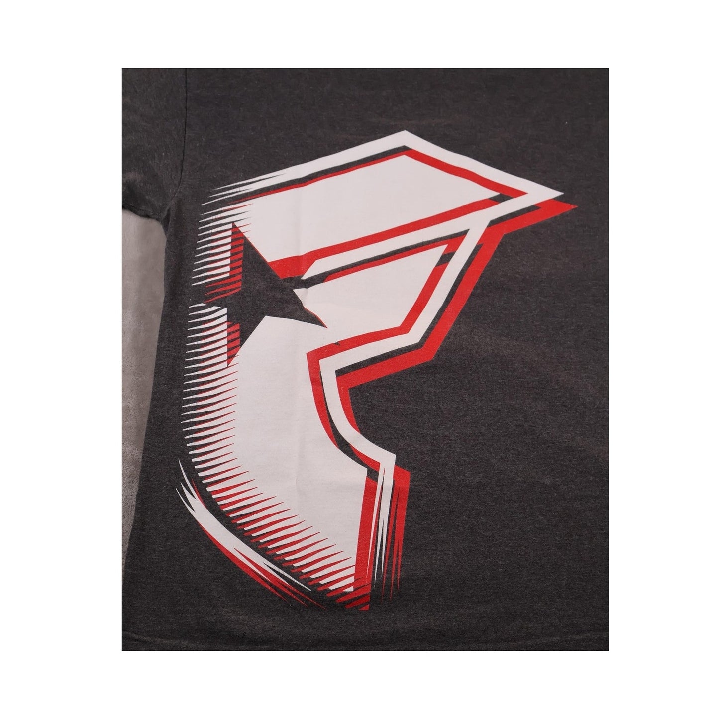 FMS Shirt Mens Medium Gray Graphic Star Logo Tee Short Sleeve Crewneck Cotton