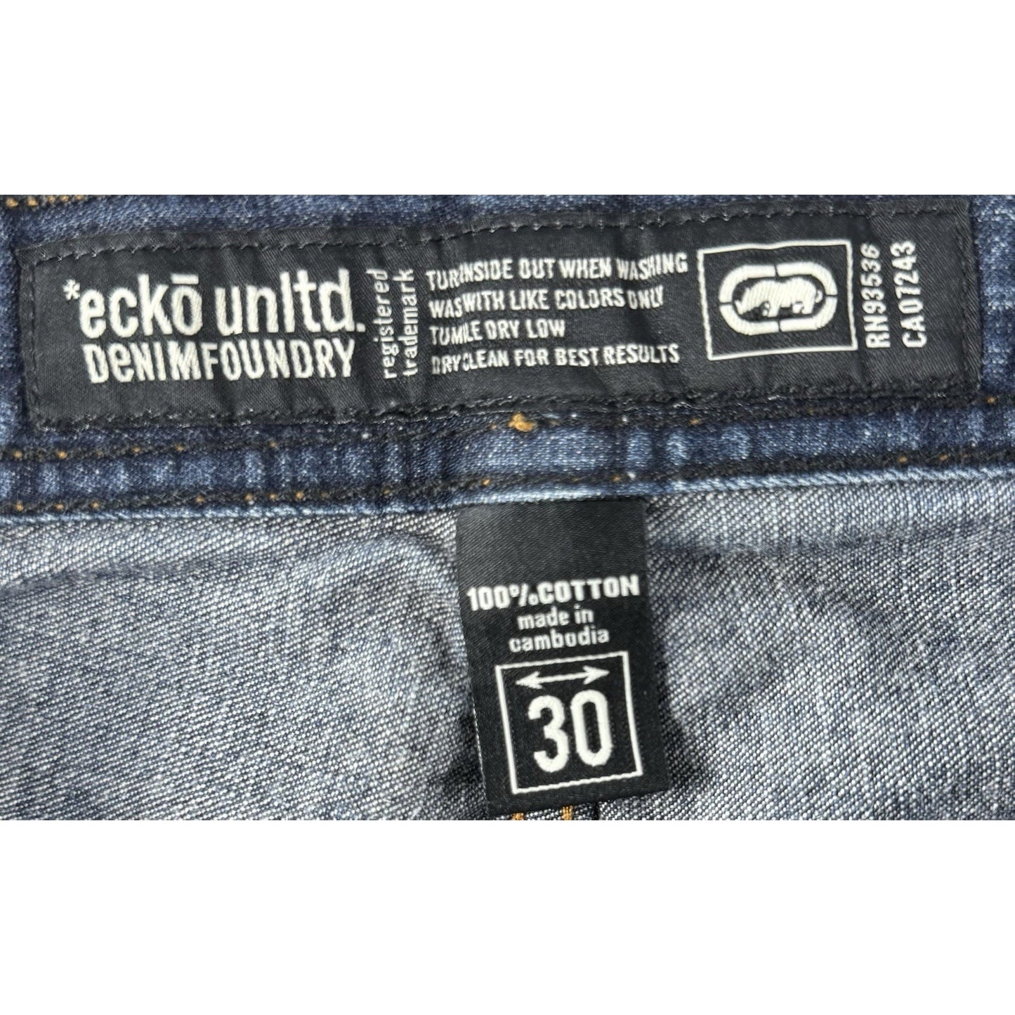 Ecko Unltd Foundry Baggy Carpenter Mens Size 30 Denim Jean Shorts Blue