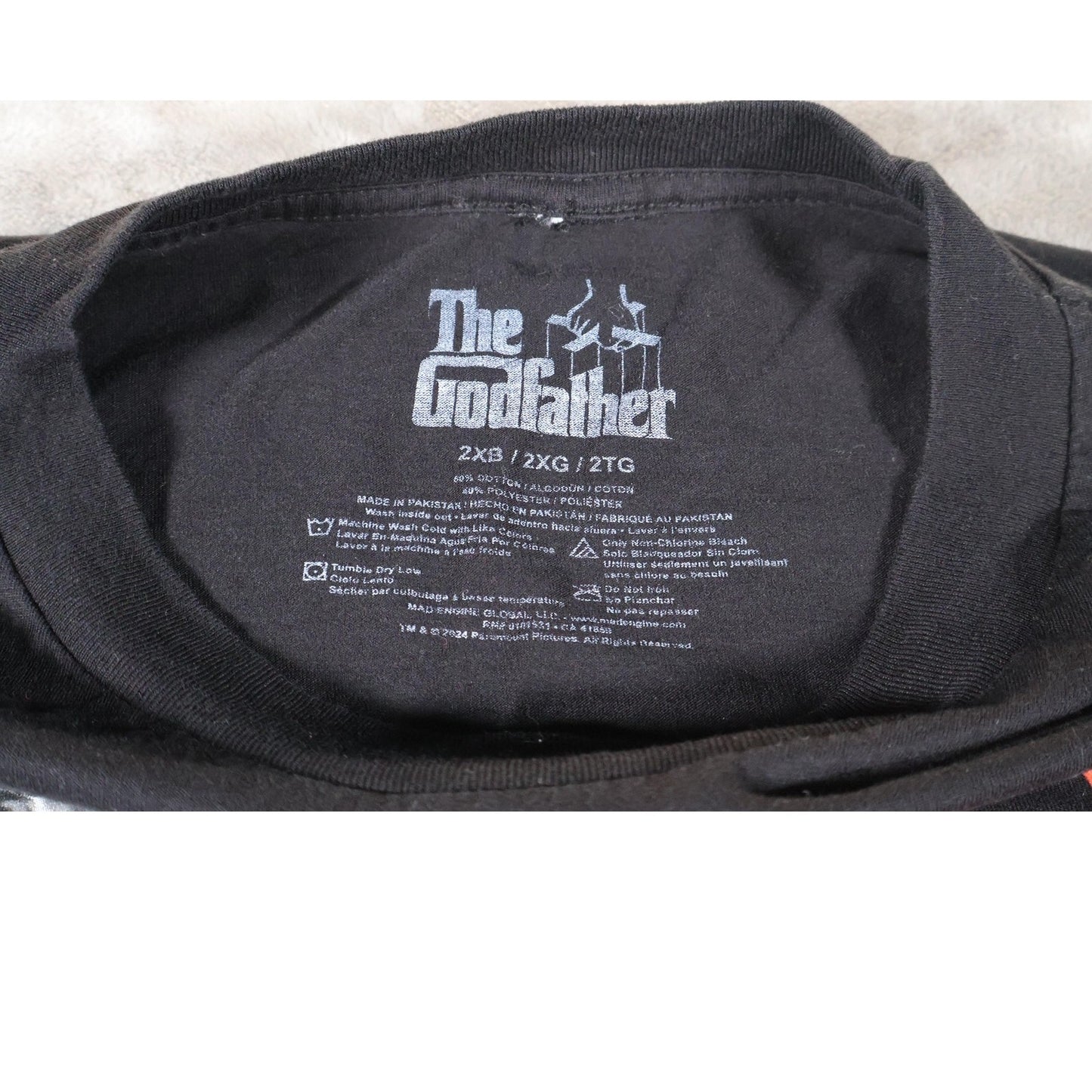 The Godfather Shirt Mens 2XL Black Movie Graphic Tee Marlon Brando Quote Gift