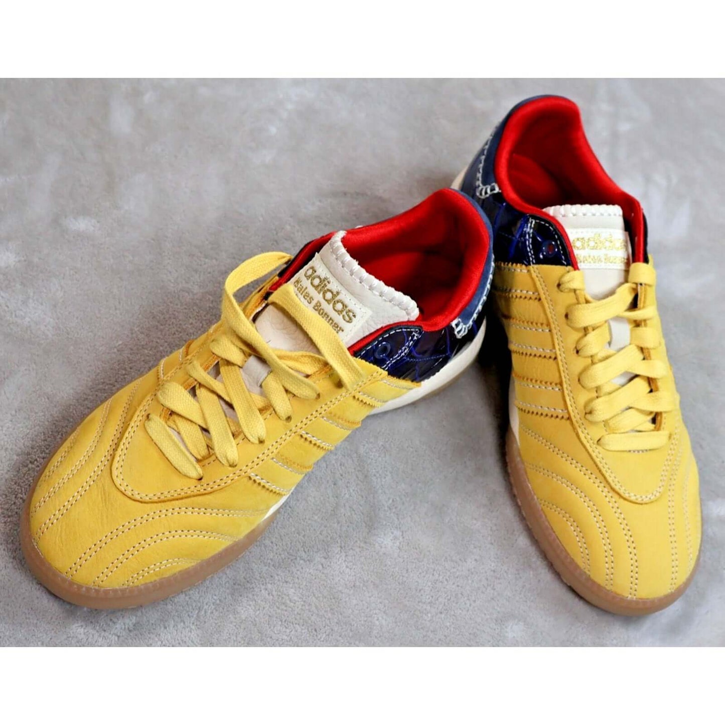 Adidas Wales Bonner Samba Suede Shoes Mens Size 7 Yellow Navy Gum Collab IH8407