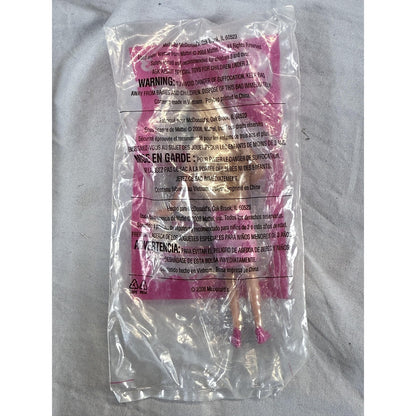 McDonald's Barbie Happy Meal Toy 2008 Mattel Doll Figure #3 Pink Dress Sealed