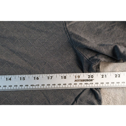 Tommy Bahama Polo Shirt Mens Large Gray Silk Cotton Diamond Pattern Golf Casual