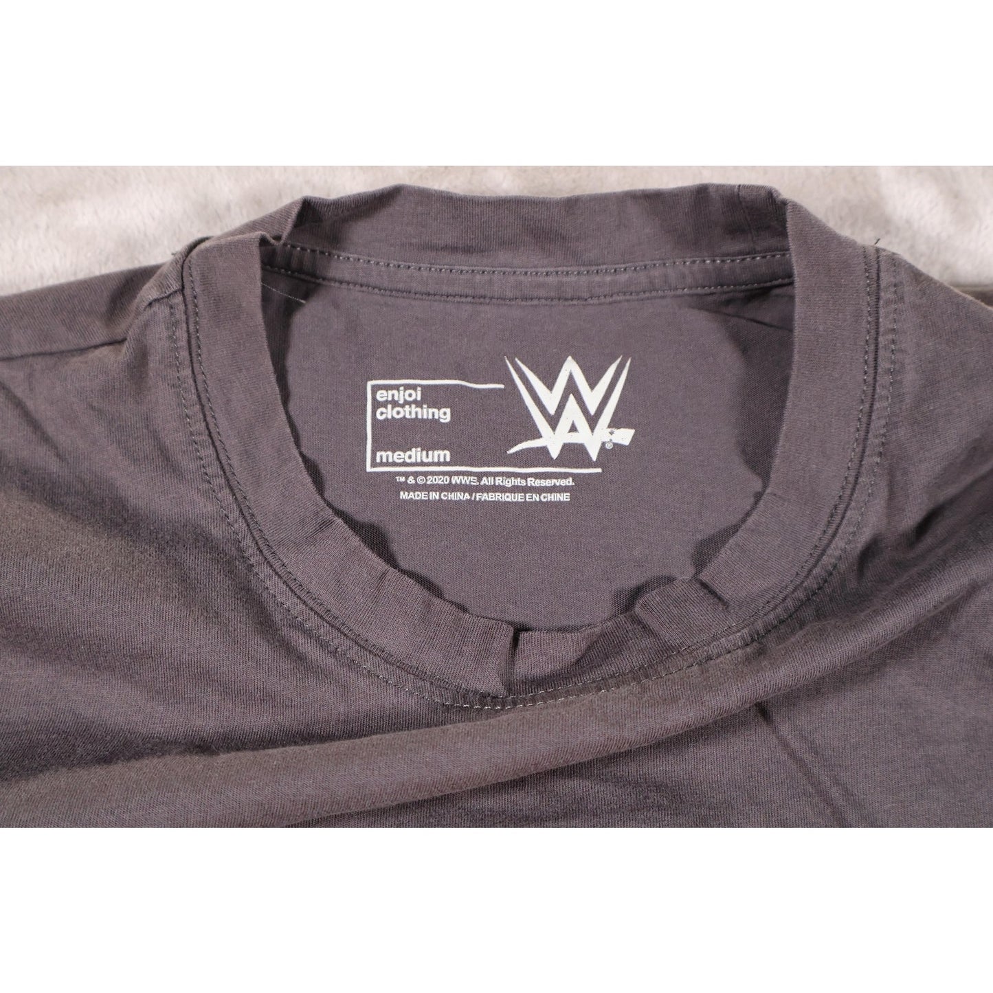 WWE Shirt Mens Medium Ultimate Warrior Cartoon Graphic Black Wrestling Tee Enjoi