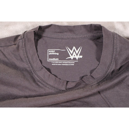 WWE Shirt Mens Medium Ultimate Warrior Cartoon Graphic Black Wrestling Tee Enjoi