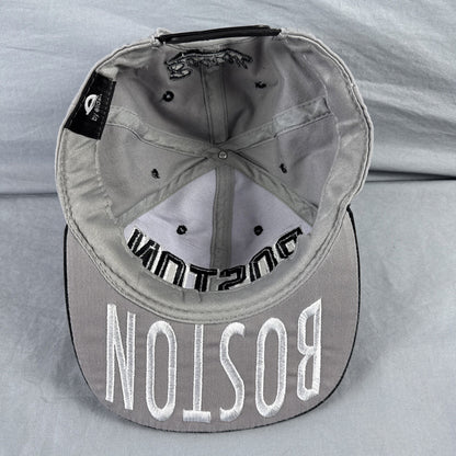 BOSTON Snapback Hat Cap by Elidan Co. Adjustable snap pack, Gray Baseball Cap