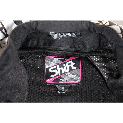 Shift Envy Motorcycle Jacket Womens Small Black White Graphic Protective Mesh