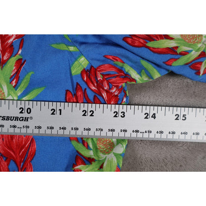 Cubavera Shirt Mens XL Floral Hawaiian Button Up Rayon Short Sleeve Summer Casua