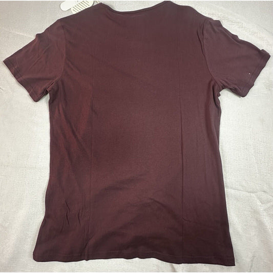 J. Pierce Burgundy Graphic T-Shirt Artistic Design - Large
