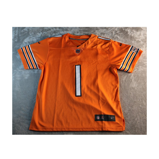 Chicago Bears Jersey Mens Small NFL Football Justin Fields GSH Nike Throwback