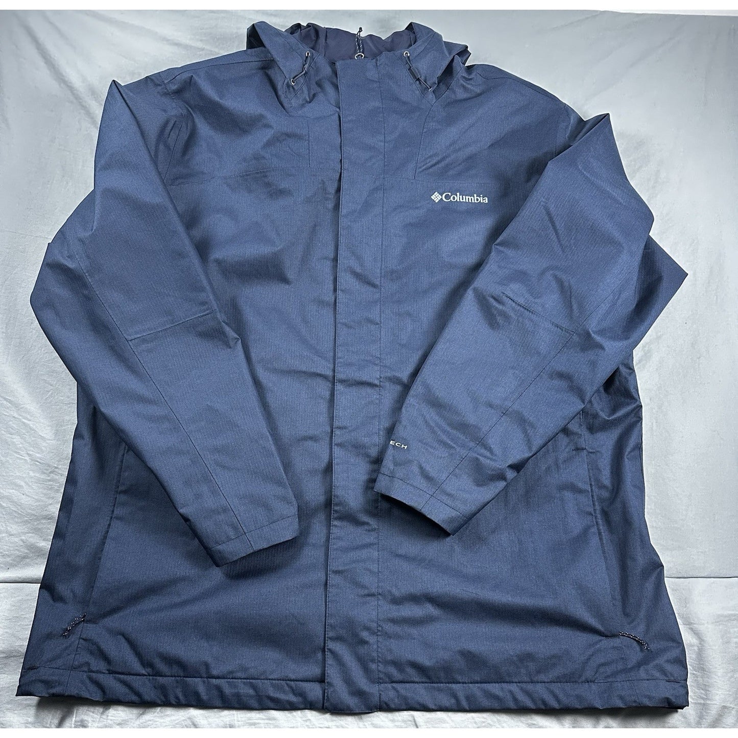 Columbia Mens Size XXL Ascender Softshell Lined Jacket Water Resistant Navy